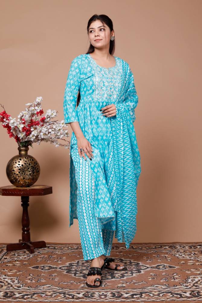 Maahi 1001 Wholesale Cotton Printed Readymade Salwar Suits Catalog